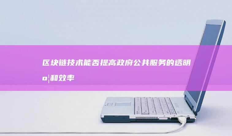 区块链技术能否提高政府公共服务的透明度和效率？